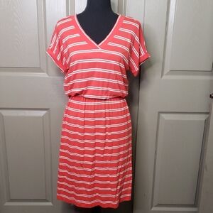 NWT Banana Republic Red and White Striped Dress Size XS